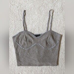 Zara Ribbed Crop Tank Size L
